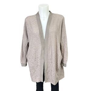ANTHROPOLOGIE Silence‎ + Noise Brown Airy Knit open front cardigan XS